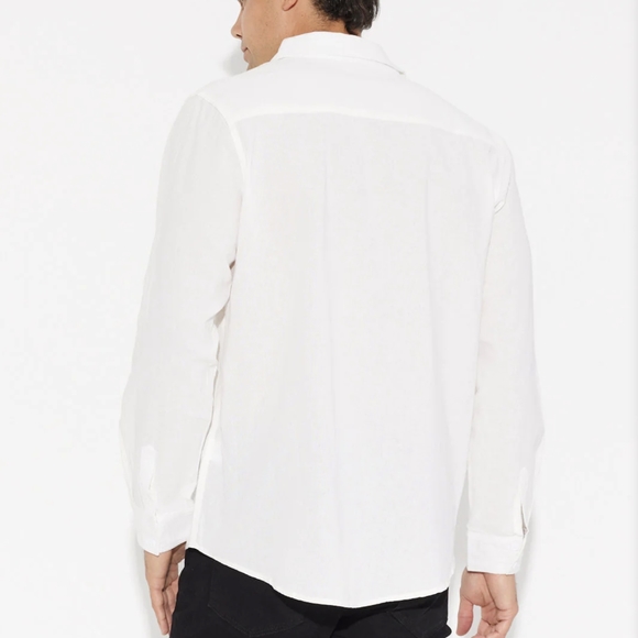 NWT Linen Cotton Button Down Shirt - Picture 4 of 5